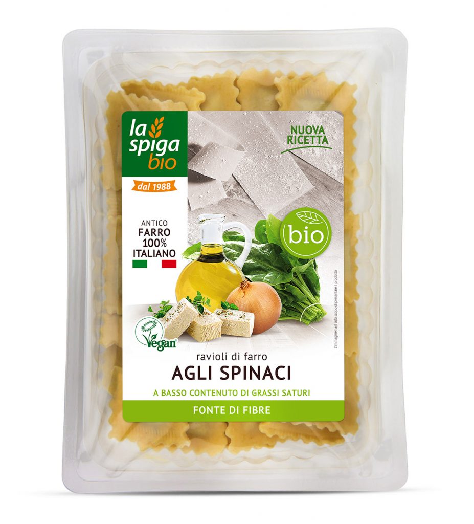 Ravioli di farro agli spinaci 250 g, La Spiga bio