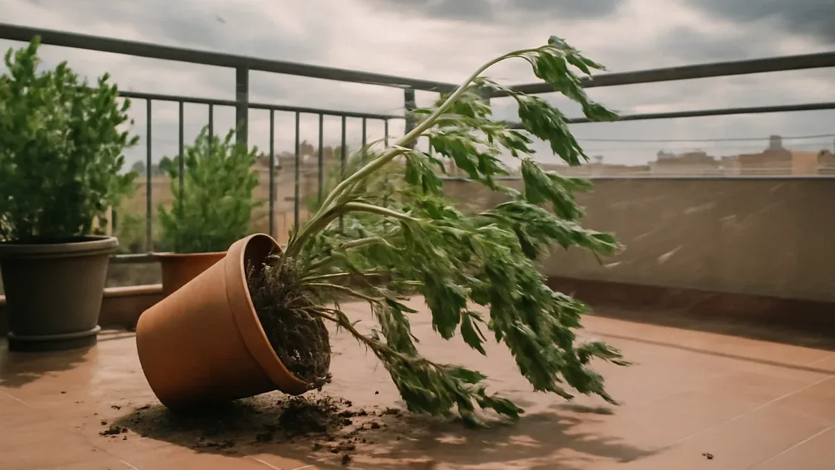 Piante da balcone esposte al vento: come scegliere una protezione stabile