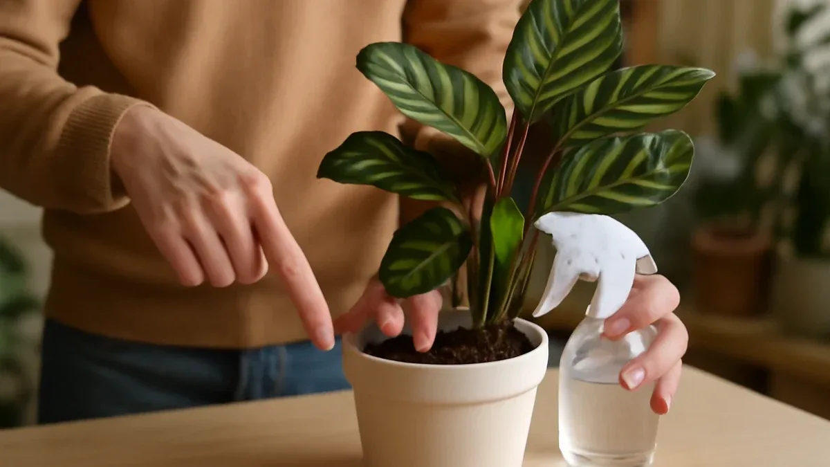 Calathea con bordi marroni: come valutare umidità e acqua di irrigazione