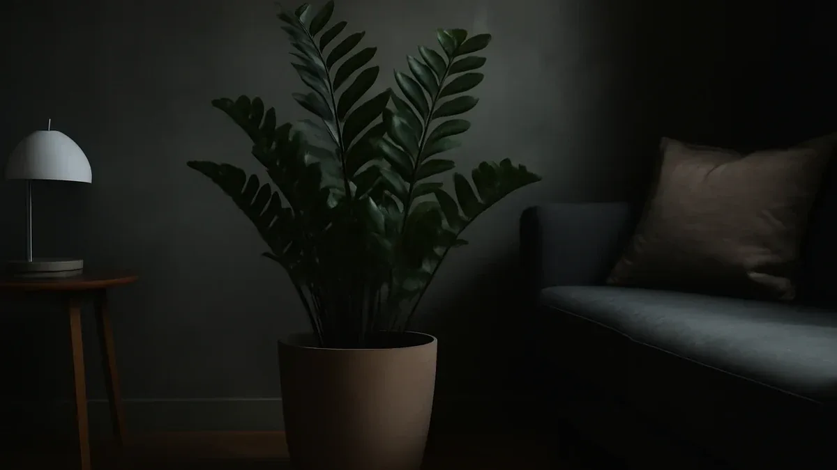 Zamioculcas con fusti piegati: luce, acqua e stabilità del vaso