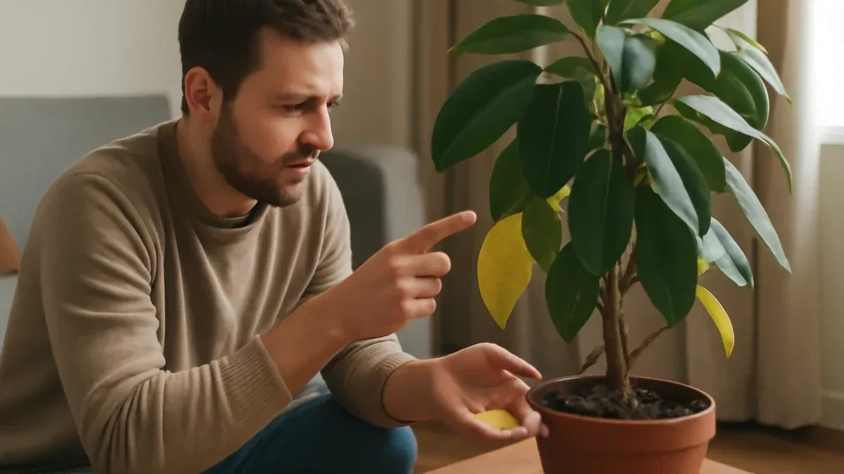 Ficus elastica con foglie che cadono: cause frequenti e controlli utili