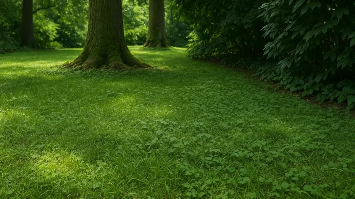 Tappeto erboso sotto gli alberi: perché cresce meno e come intervenire